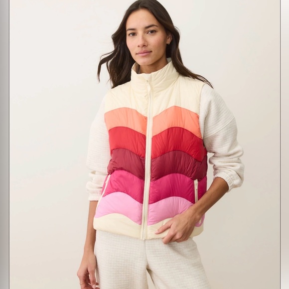 Marine Layer Sunset Puffer Vest Medium NWT - Picture 2 of 7